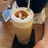 Iced coconut latte  at Cappuccino Bistro in Sigiriya