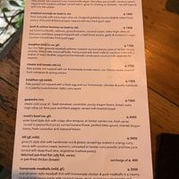 Menu  at Cappuccino Bistro in Sigiriya