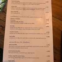 Menu  at Cappuccino Bistro in Sigiriya