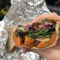 Miso BBQ burrito  at Trumpet Blossom Cafe in Iowa City