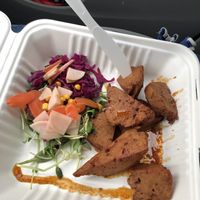 Buffalo wings and pickled veg at Trumpet Blossom Cafe in Iowa City