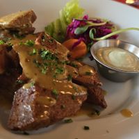 Habanero Mango Seiten wings at Trumpet Blossom Cafe in Iowa City