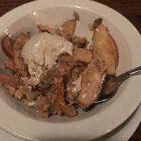 Apple crumble  at Trumpet Blossom Cafe in Iowa City