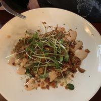 I believe the pancakes made from potatoes... at Trumpet Blossom Cafe in Iowa City