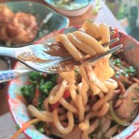 Laghman - close-up of noodles #Veganuary at Dervish in Berlin