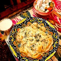 Steamed pumpkin manti plate at Dervish in Berlin