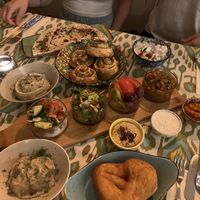 The fry bread was the only disappointment because it was cold and hard but everything else was delicious.  at Dervish in Berlin