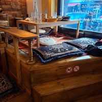 (They have a tiny beautiful sink on the side so you can wash your hands without putting on your shoes again) at Dervish in Berlin