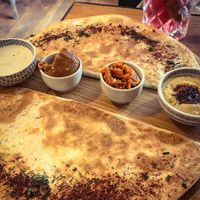 The flatbread   at Dervish in Berlin