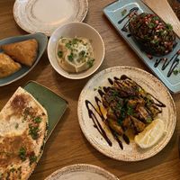 Many different vegan starters I shared with a friendd  at Dervish in Berlin