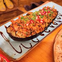 Stuffed aubergine at Dervish in Berlin
