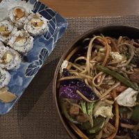 Vegan roll and noodles   at Kaiseki in Sucre