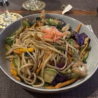Vegan yakisoba noodles with tofu   at Kaiseki in Sucre