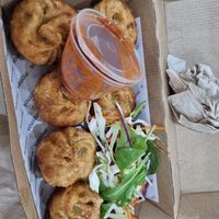 vegan fried dumplings at Momos Taste of Tibet in Greenway