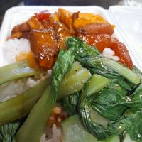 Mixed veggies and mock meat at Vinh An Chay in Ho Chi Minh City