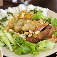 Soft thin vermicelli noodles full topping  at Vinh An Chay in Ho Chi Minh City
