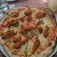 Vegan pizza with beyond meat at Luigi's in Grand Baie