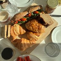 vegan croissant / fougasse olive / bananebread   at La Maison in Berlin