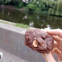 Chocolate hazelnut caramel date cookie, so sweet but so yummy 😋 at La Maison in Berlin