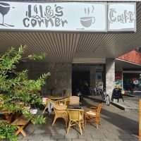 Outside seats at LiLe's Corner in Augsburg