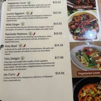 Vegetarian menu  at Ratchada Thai & Laos Cuisine in Philadelphia