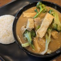 Broccoli, tofu, peanut butter sauce, my personal favorite here! at Sen Việt Vegan Restaurant in Helsinki
