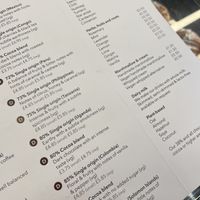 The menu :))  at Knoops in Cambridge