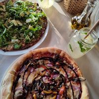 Vegetarian (on the left) and vegan (on the right) at Trattoria Prima Pasta in Warsaw
