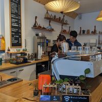 Inside at Ninetails Coffee Bar in Toronto