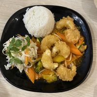 Shrimp in sweet and sour sauce  at VEGE Kitchen in Warsaw