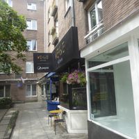 Entrance in the square (currently under renovation, August 2024) at VEGE Kitchen in Warsaw
