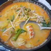 Laksa soup with plant-based shrimps at VEGE Kitchen in Warsaw