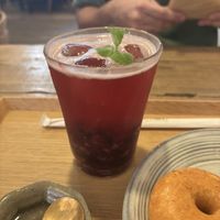 blueberry soda   at Mokumoku in Kyoto