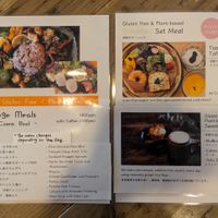 Menu at Mokumoku in Kyoto