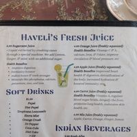 Fresh juice at Haveli Indian Cuisine & Bar in Sparks