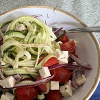 Zucchini noodles (favorite of food at restaurant, it was pretty good)  at Contorni e Dintorni in Rivoli