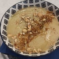 Crema di patate e porri con nocciole e rosmarino at Contorni e Dintorni in Rivoli