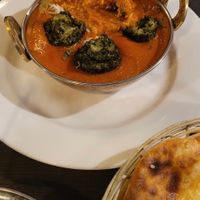 Had vegan Shaam savera. 
Yum yum yum  at The Klay Oven Restaurant in Teneriffe