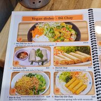 Vegan page of menu at Pho Gia Hoi in Haymarket