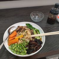 Vegan rice noodles at Welcome Home Asian Eatery in Ungasan