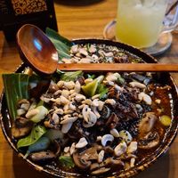 Vegan Ramen with pulled Jackfruit, pack choi, Ramen noodles, Shoju base and mushrooms at Foodartbremerhaven Cakes & Bowls in Bremerhaven