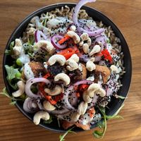 Teriyaki Bowl mit Flafel  at Foodartbremerhaven Cakes & Bowls in Bremerhaven