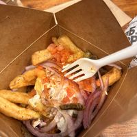 Greek fries  at Odd Burger in Brampton