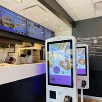 2 ordering screens  at Odd Burger in Brampton