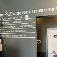 Wall messages  at Odd Burger in Brampton