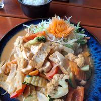 Sate dish with Tofu still only 9,90€, still solid at Hikari in Berlin