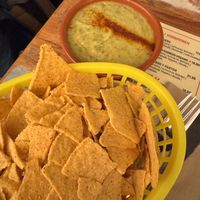 Nachos with hot guacamolee  at Los Carnales in Cologne