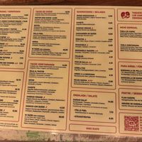Menu  at Los Carnales in Cologne