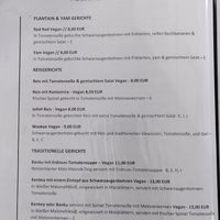Vegan Menu at DIDI PA - West African Kitchen in Berlin