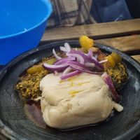 Kenkey und Ghana Fanta at DIDI PA - West African Kitchen in Berlin